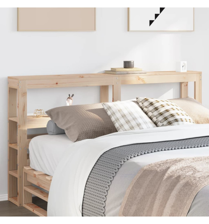 Tête de lit avec étagères 160 cm bois massif de pin | Mobilier & Déco