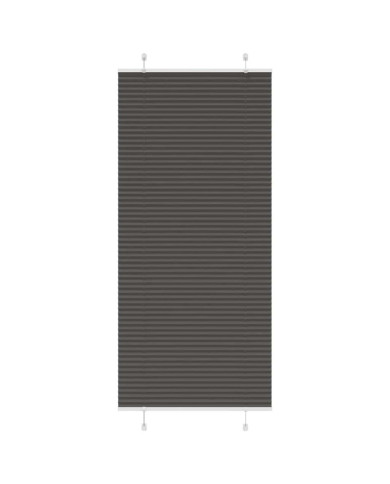 Store plissé noir 95x200 cm largeur du tissu 94,4 cm polyester | Mobilier & Déco