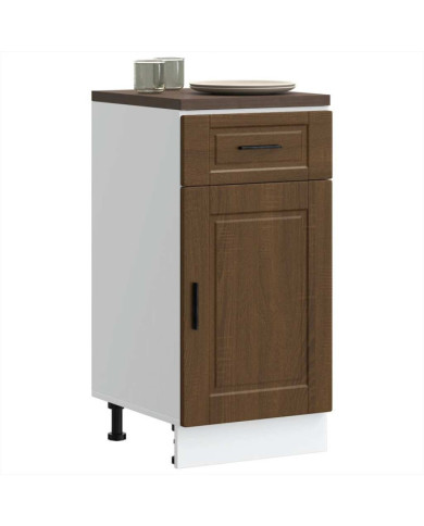 Armoire de cuisine Porto chêne marron bois d'ingénierie | Mobilier & Déco