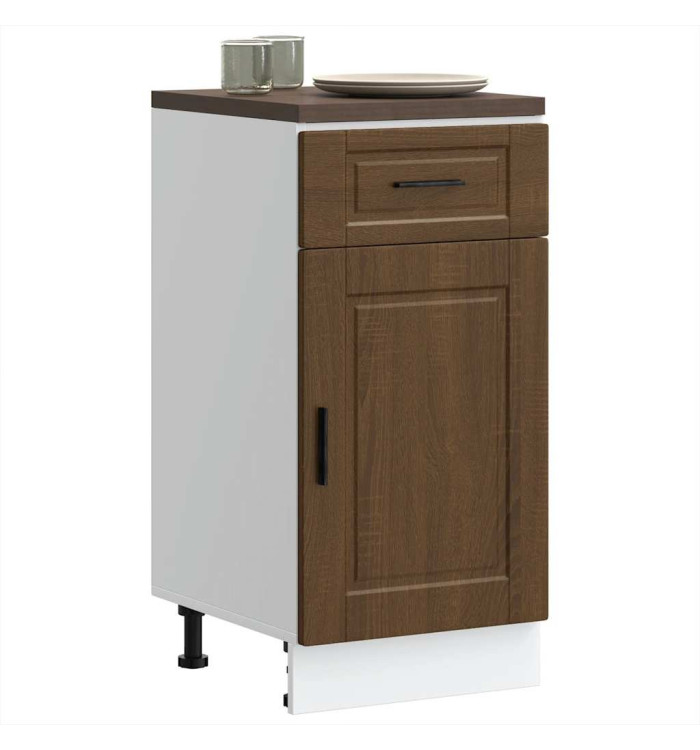 Armoire de cuisine Porto chêne marron bois d'ingénierie | Mobilier & Déco