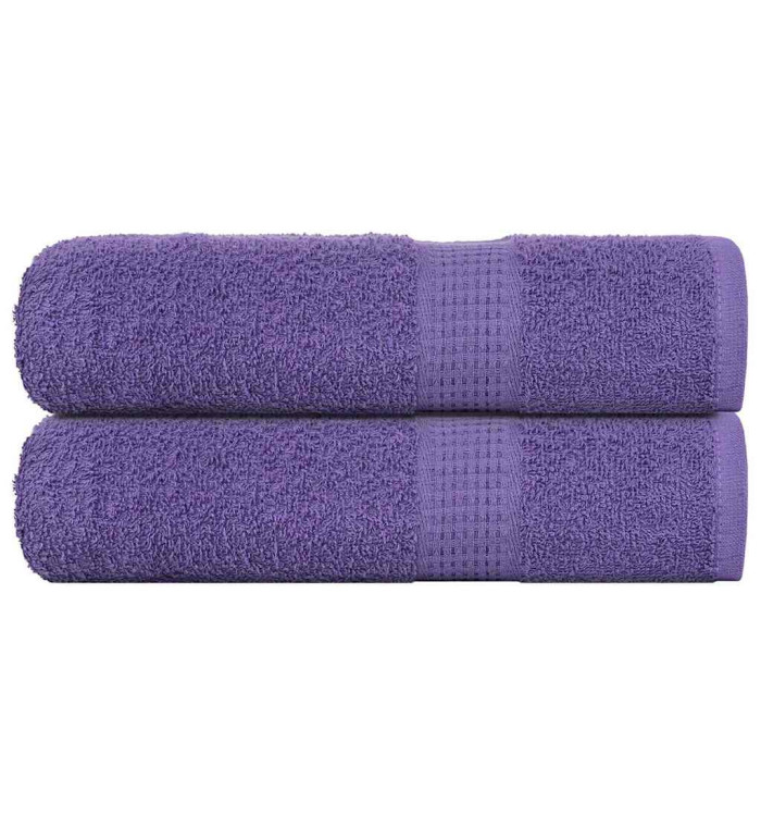 Essuie-mains 2 pcs violet 50x100 cm 360 g/m² 100% coton | Mobilier & Déco