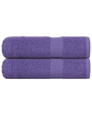 Essuie-mains 2 pcs violet 50x100 cm 360 g/m² 100% coton | Mobilier & Déco