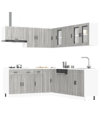Ensemble d'armoires de cuisine 11 pcs Porto bois d'ingénierie | Mobilier & Déco