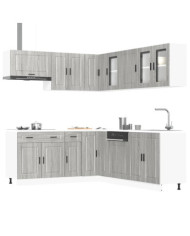 Ensemble d'armoires de cuisine 11 pcs Porto bois d'ingénierie | Mobilier & Déco