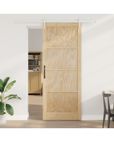 Porte coulissante avec matériel 93x232 cm en pin massif | Mobilier & Déco