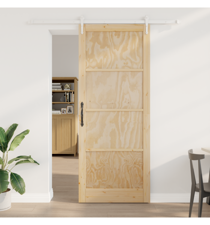 Porte coulissante avec matériel 93x232 cm en pin massif | Mobilier & Déco