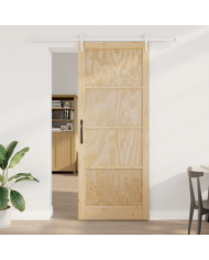 Porte coulissante avec matériel 93x232 cm en pin massif | Mobilier & Déco