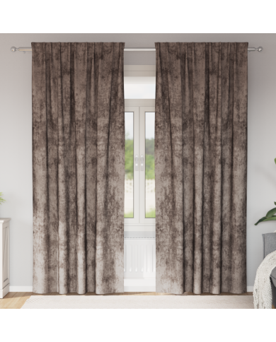 Rideaux 2 pcs avec œillets Cappuccino 245x140 cm | Mobilier & Déco