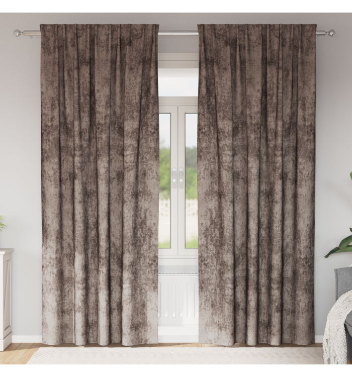 Rideaux 2 pcs avec œillets Cappuccino 245x140 cm | Mobilier & Déco