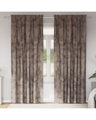 Rideaux 2 pcs avec œillets Cappuccino 245x140 cm | Mobilier & Déco