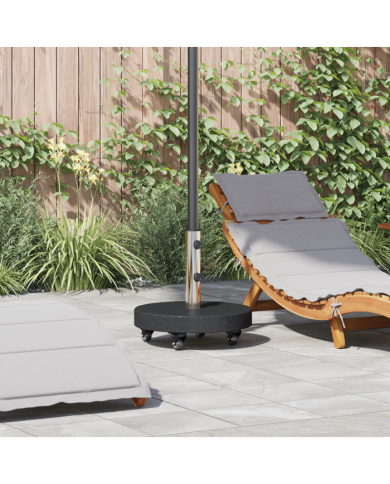 Base de parasol mobile pour poteaux Ø38/48mm Granit Noir 30 kg Ronde | Mobilier & Déco