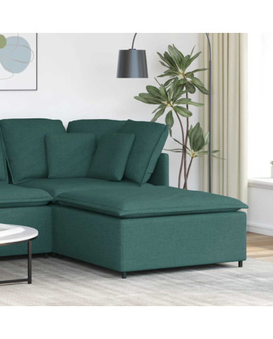 Module de repose-pieds de canapé modulaire Vert foncé 100 x 100 x 48 cm | Mobilier & Déco