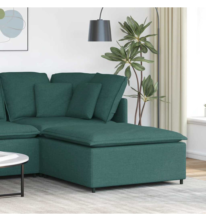 Module de repose-pieds de canapé modulaire Vert foncé 100 x 100 x 48 cm | Mobilier & Déco