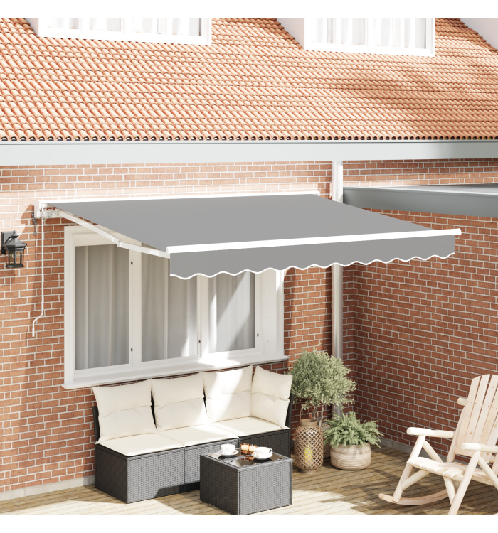 Cadre d'auvent électrique rétractable 2.5x2 m en métal | Mobilier & Déco