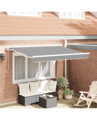 Cadre d'auvent électrique rétractable 2.5x2 m en métal | Mobilier & Déco