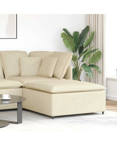Module de repose-pieds pour canapé modulaire Crème 100 x 100 x 48 cm | Mobilier & Déco