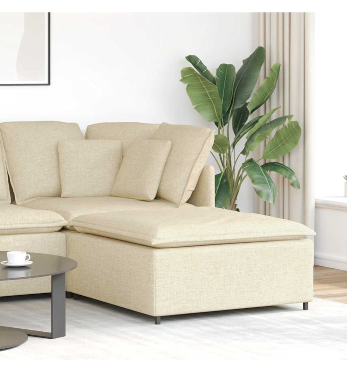 Module de repose-pieds pour canapé modulaire Crème 100 x 100 x 48 cm | Mobilier & Déco