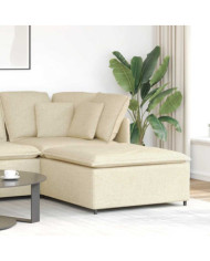 Module de repose-pieds pour canapé modulaire Crème 100 x 100 x 48 cm | Mobilier & Déco
