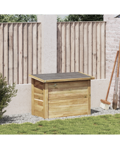 Coffre de rangement 44x80x57 cm en bois imprégné de pin | Mobilier & Déco