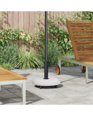 Base de Parasol Sur Roues pour Poteaux de 37/42/52/58mm en Béton Blanc | Mobilier & Déco