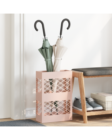 Porte-parapluies Rose Métal Standard Incrustations décoratives | Mobilier & Déco