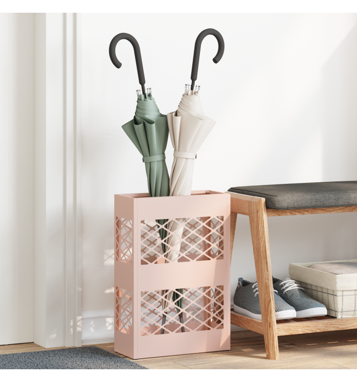 Porte-parapluies Rose Métal Standard Incrustations décoratives | Mobilier & Déco