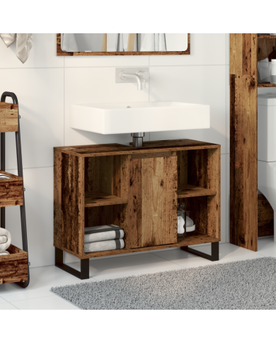 Vanité de salle de bain Bois vieux Panneau de particules Moyenne | Mobilier & Déco