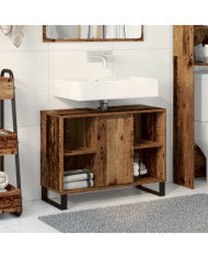 Vanité de salle de bain Bois vieux Panneau de particules Moyenne | Mobilier & Déco