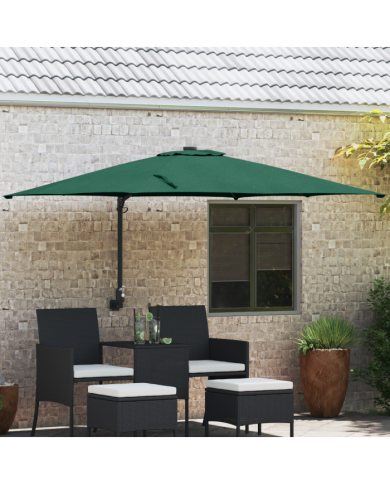 Parasol de patio Vert Polyester 300 cm x 300 cm Pliable | Mobilier & Déco