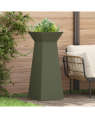 Support de plante Vert olive Métal 40 x 40 x 101 cm Jardinières | Mobilier & Déco