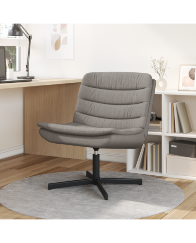 Chaise Pivotante Taupe Tissu Une personne Élégante | Mobilier & Déco