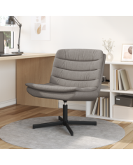 Chaise Pivotante Taupe Tissu Une personne Élégante | Mobilier & Déco