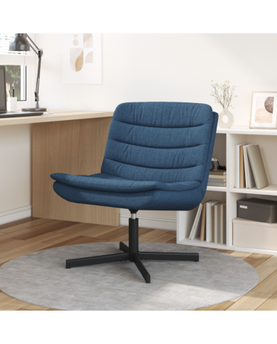 Chaise Pivotante Bleue Tissu et Métal Standard Pivotant | Mobilier & Déco