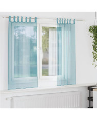 Rideaux en voile avec passe-tringles 2 pcs turquoise | Mobilier & Déco