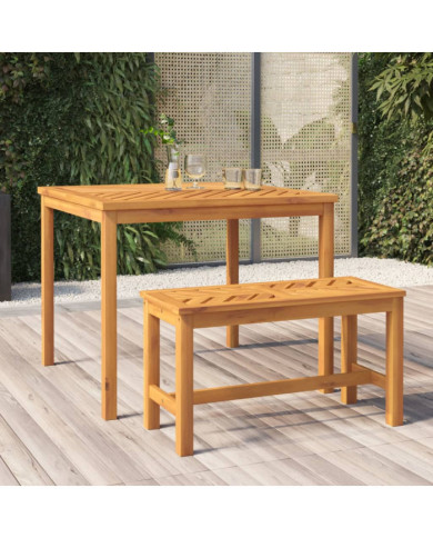 Table à manger de jardin 90x90x74 cm bois d'acacia solide | Mobilier & Déco