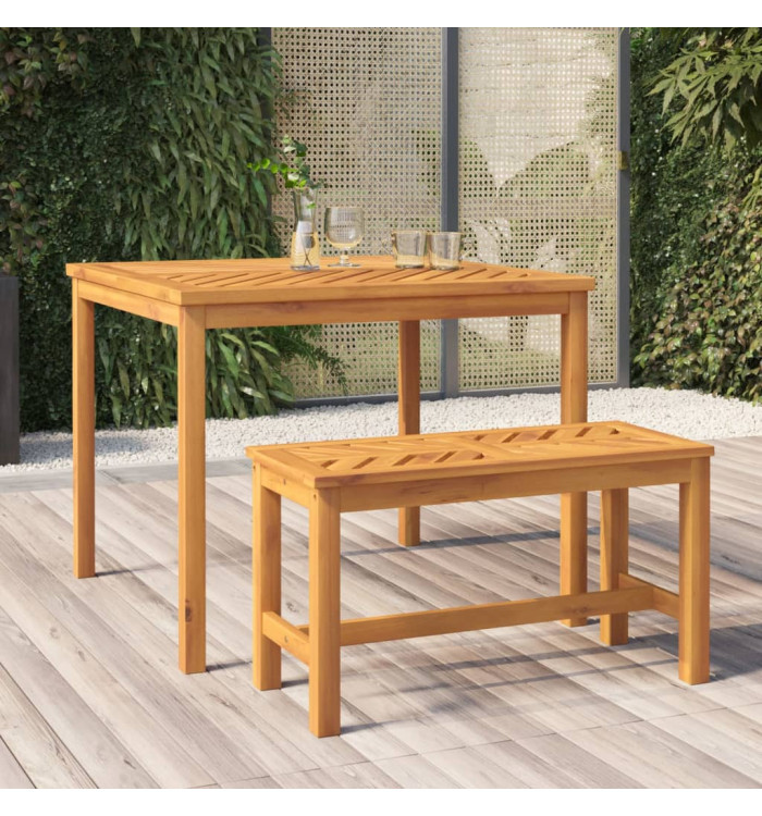 Table à manger de jardin 90x90x74 cm bois d'acacia solide | Mobilier & Déco