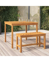Table à manger de jardin 90x90x74 cm bois d'acacia solide | Mobilier & Déco