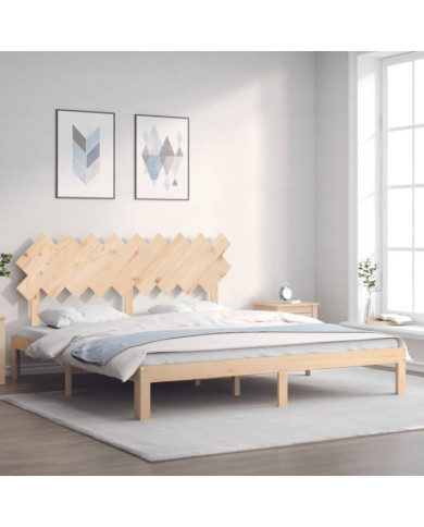 Cadre de lit sans matelas bois massif de pin | Mobilier & Déco