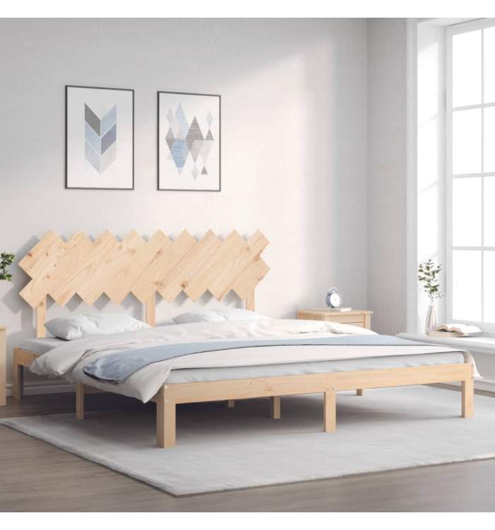 Cadre de lit sans matelas bois massif de pin | Mobilier & Déco