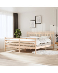 Cadre de lit sans matelas bois massif | Mobilier & Déco