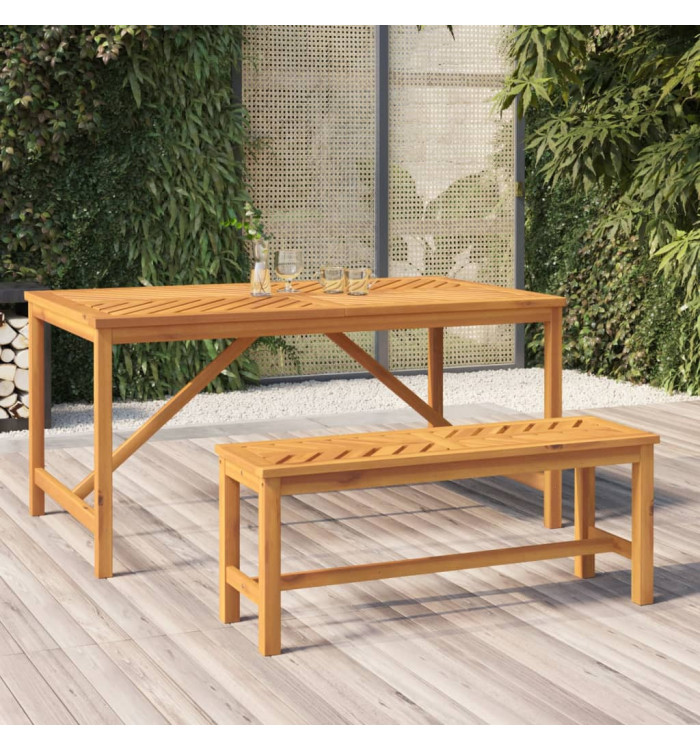 Banc de jardin 110 cm bois massif d'acacia | Mobilier & Déco