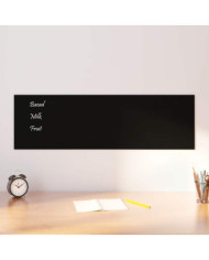 Tableau noir magnétique mural Noir 100x30 cm Verre trempé | Mobilier & Déco