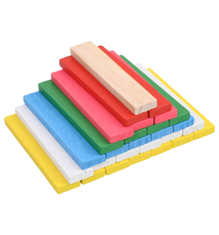 Ensemble de blocs de construction en bois 150 pcs Pin peint | Mobilier & Déco
