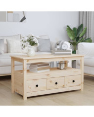 Table basse 102x49x55 cm Bois massif de pin | Mobilier & Déco