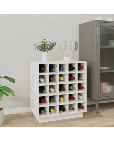 Armoire à vin Blanc 55,5x34x61 cm Bois de pin massif | Mobilier & Déco