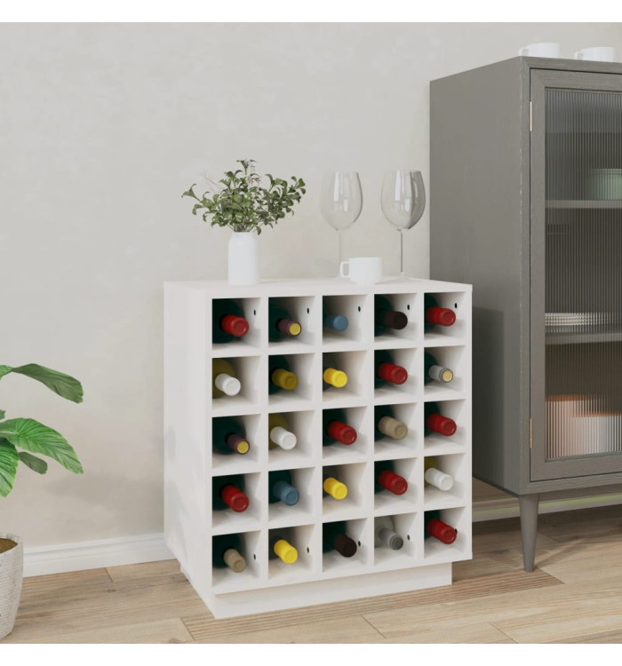 Armoire à vin Blanc 55,5x34x61 cm Bois de pin massif | Mobilier & Déco