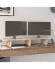 Support pour moniteur 100x27x15 cm Bois de pin solide | Mobilier & Déco