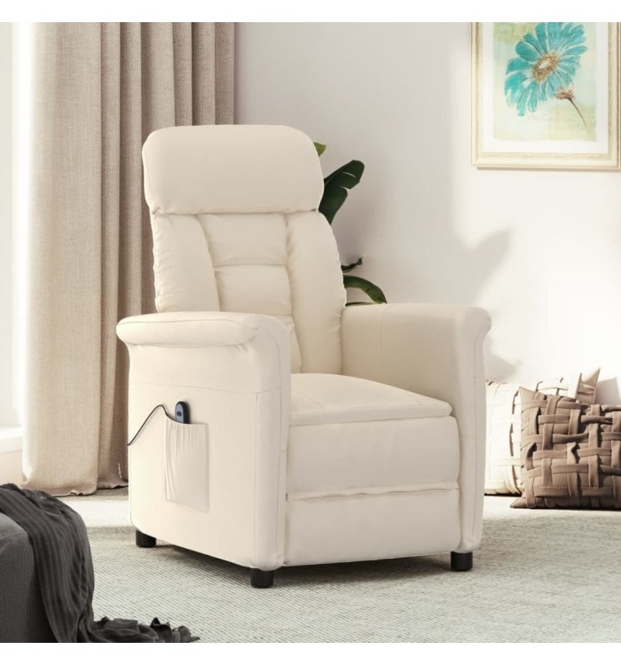 Fauteuil inclinable électrique Beige Microfibre | Mobilier & Déco