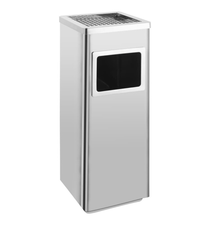 Poubelle à cendrier d'hôtel 36 L Acier inoxydable | Mobilier & Déco