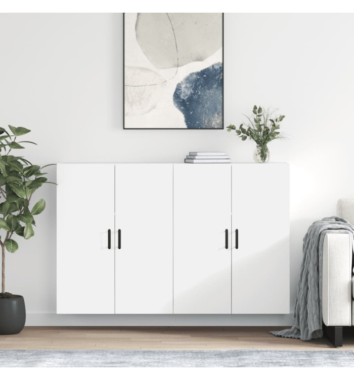 Armoires murales 2 pcs blanc 69,5x34x90 cm | Mobilier & Déco